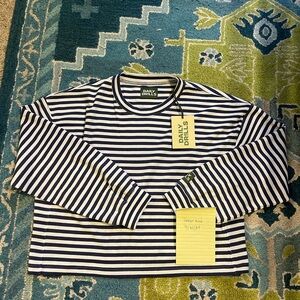 Daily Drills Navy/White Stripe Longsleeve
